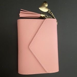 Pink leather wallet